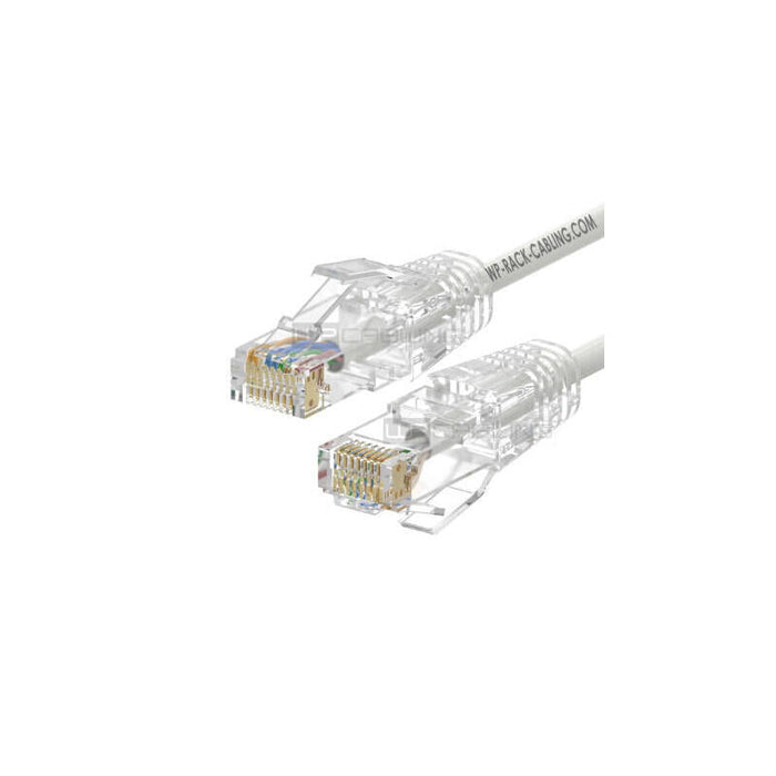Wp Cat 6a U-Utp Slim Patch Cable Length 1 M, Awg 28/7, Cu, Ls0h, 50u Gold-Plated Pins, Color White