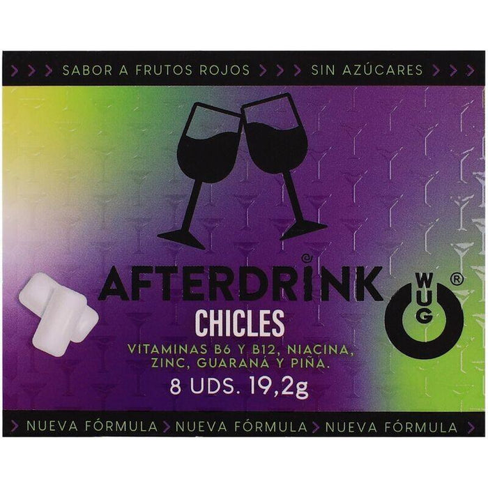 Wug After Drink  El Chicle Funcional Que Te Ayuda A Recuperar Energía Tras La Noche Blister 8 Uds