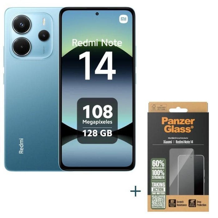 Xiaomi Redmi Note 14 128gb 6gb Blue+Prot Panzergl