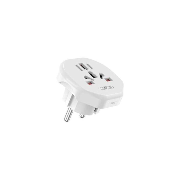 Xo Enchufe De Pared Universal - Proteccion Infantil - 250v - 10amp - 2500w - 58.2x55.6x49.4mm - Color Blanco