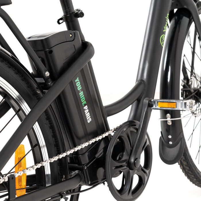 Youin Youride Paris - Paseo - Rueda 26 - Bat. Integrada Y Extraible - Blanca