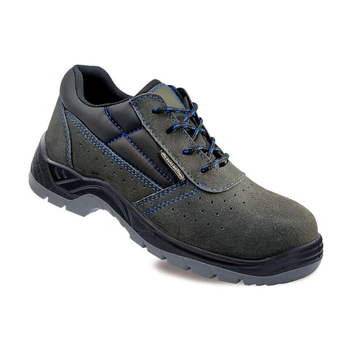 Zapatos De Seguridad Piel Serraje Perforado S1p Metalfree Talla 41 Blackleather