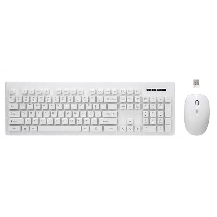 Zestaw Inalámbrico Whiterun Klawiatura+Mysz, Kolor Bialy, Technologia Bezprzewodowa 2,4ghz